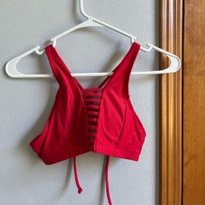 padded red bikini top!